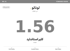 عدسی طبی لوناتو Lunato Lens 1.56 Clear