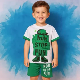 تیشرت و شورت بچه گانه non stop fun