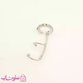 گوشواره ایرکاف نگین‌دار نقره ای