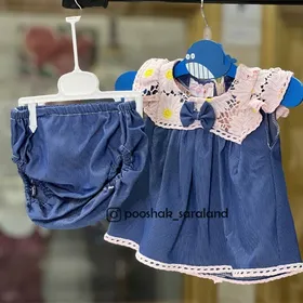 سارافون مجلسی نوزاد دخترانه طرح گل