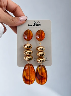 گوشواره رزینی طلایی
