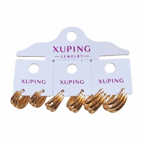 گوشواره xuping طرح طلا کد pux10 رنگ ثابت هورآن مارکت