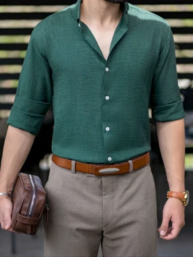 پیراهن شانتون سبز کد sh244