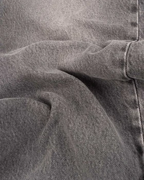 شلوار جین نیم بگ خاکستری زنانه 30008997