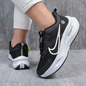 کتانی ست مردانه زنانه اسپرت مدل nike zoom نایک زوم رنگ مشکی سفید