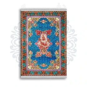 *جدید* فرشینه از جنس پارچه شانل مخمل ترک طرح فانتزی برند دفه کد 523
