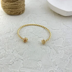 تکدست زنانه طرح طلا مدل بافت طنابی