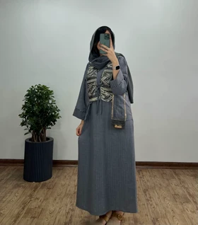 پیراهن مانتویی سوزندوزی آذین 1