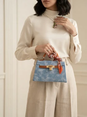 کیف HERMES وارداتی جین آبی هرمس ترند مد