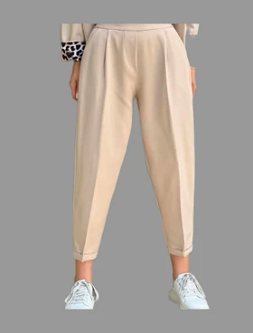 شلوار مام لینن دمپا پاکتی زنانه کد 403060