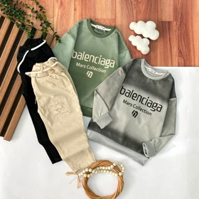 بلوز توکرکی و شلوار کتان رنج1.5 تا 4سال