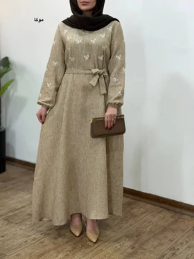 پیراهن مانتویی گلدوزی آیسو مه دخت