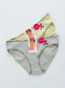 شورت اسلیپ زنانه کبریتی نوار دوزی Love