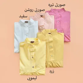 مانتو الیاف طبیعی چین‌دار