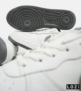 کفش کتانی بزرگ پا سفید طوسی NIKE AIR FORCE