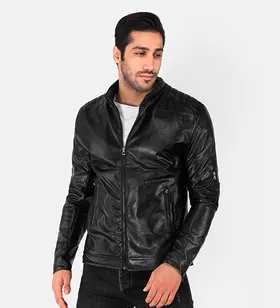 کاپشن چرمی Benson