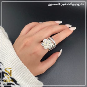 انگشتر زنانه ابکاری نقره کد az24