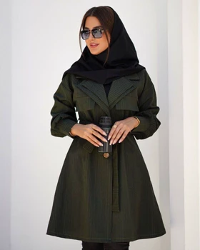 مانتو کوتاه راه راه دویقه آستین مچی (دانشجویی ، اداری)