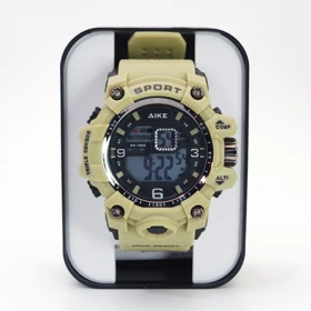 ساعت مچی دیجیتالی دخترانه و پسرانه ایک AIKE زیبا و باکیفیت (کرم)