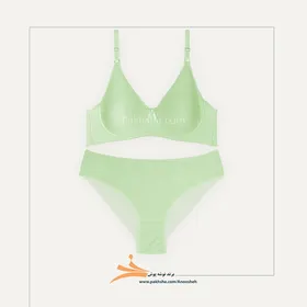 ست نخ پنبه بدون درز سبز پاستیلی فنردار برند نوشه پوش