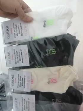 تولیدی جوراب مچی طرح خرگوش مناسب فصل ریز بافت بسته بندی سلفونی 12 جفتی پنجه گیری روسو تخت فری سایز 38 الی 46