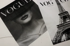 گردنبند حروف نگین‌دار N رنگ سفید