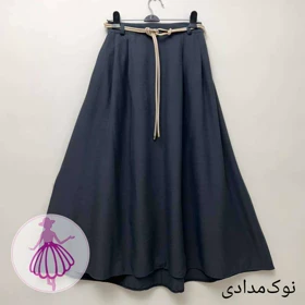 دامن برماندو پیله دار در رنگبندی متنوع (نوک مدادی)