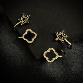 گوشواره ونکلیف مشکی B26