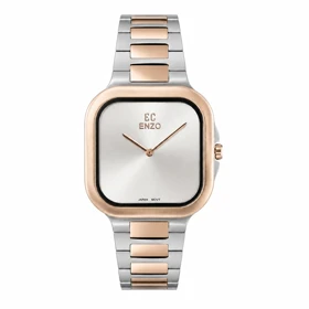 ساعت مردانه انزو اورجینال EC-1706KEG دورنگ رزگلد مدل Enzo-10107-G