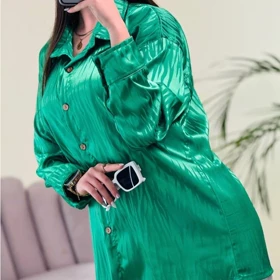 شومیز زنانه طرح دار حریر ساتن