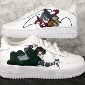 کفش نایک ایرفورس کاستوم Attack on Titan طرح ارن و میکاسا کد 78323