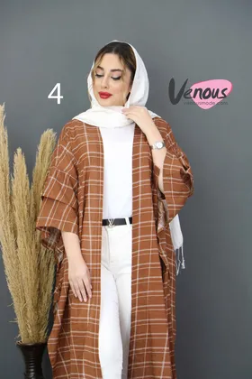 مانتو بلند نخی طرحدار