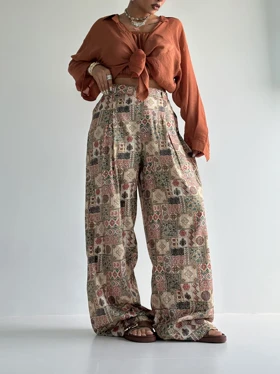 شلوار پارچه ای طرحدار