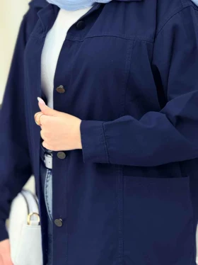مانتو برش‌دار جیب پایین