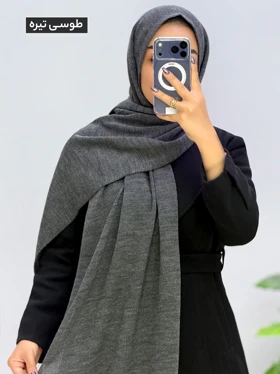شال بافت شادن کد 1020218 (طوسی تیره)