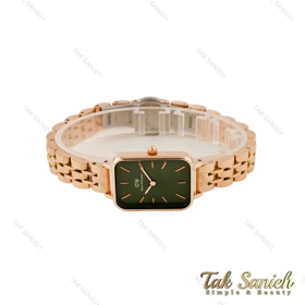 ساعت دنیل ولینگتون زنانه مستطیلی رزگلد صفحه سبز DW-5624-L