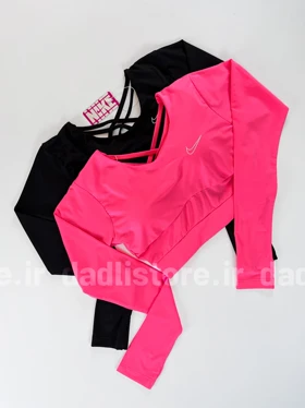 کراپ کاپ‌دار آستین دار فینگر دار بند ضربردی نایکی Nike