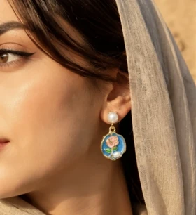 گوشواره مینا کاری Mi2