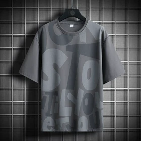 تیشرت طرح دار لش باکسی