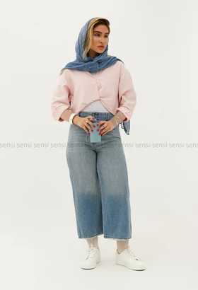 شومیز کراپ دو تیکه پری کد1005683