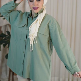 شومیز مانتویی کد 4121