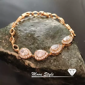 دستبند مجلسی زنانه نگین الماسی ژوپینگ