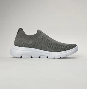 کفش راحتی اسکچرز جورابی بدون بند طوسی