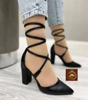 کفش مجلسی زنانه ساق‌دار دور مچی مدل کت