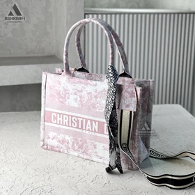 کیف دیور Small Dior Book Tote A02 (صورتی)