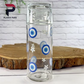 بطری و لیوان 800 میل چاپدار لیمون