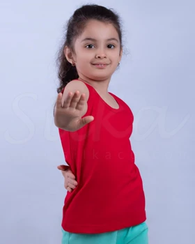 زیرپوش دخترانه رکابی الوان ساده