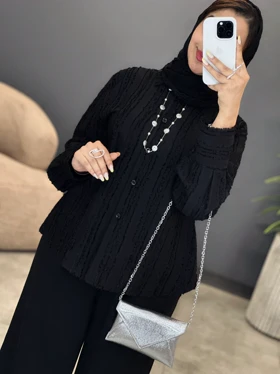 3135-شومیز حریر کراواتی