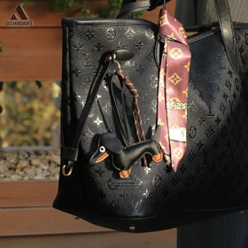 چارم طرح سگ Dog Keychain Charm (مشکی)