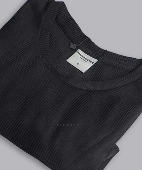 تیشرت لش مشکی ساده مردانه 1793